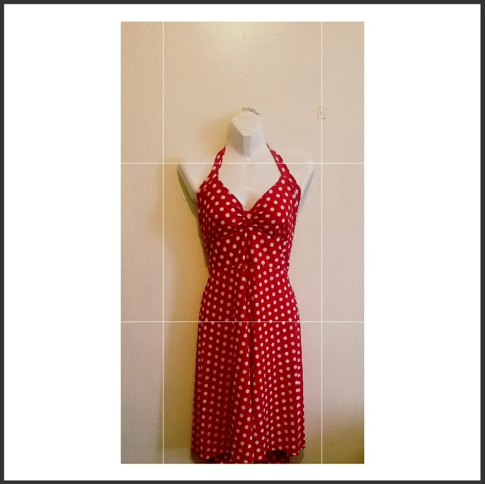 RESERVED Red polka dot dress - Picture 4 of 4